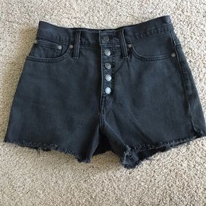 NWOT Madewell black jean highrise shorts | Size 26